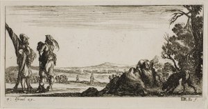 Tafel Sieben aus Zeichnungen von mehreren Bewegungen von Soldaten von Stefano della Bella