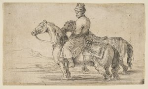 Polnischer Stallknecht beim Pferdewaschen, ca. 1662 von Stefano della Bella