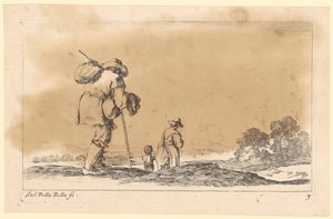 Reisende Familie mit Kleinkind von hinten von Stefano della Bella