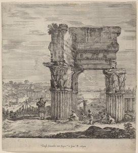 Tempel der Eintracht und Römisches Forum von Stefano della Bella