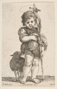 Der kleine St. Johannes der Täufer, der sein Gewand hochhält, ca. 1649 von Stefano della Bella