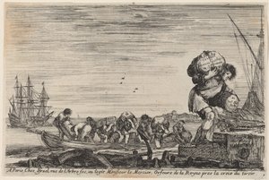 Titelseite für "Ansichten der Häfen des Meeres" von Stefano della Bella