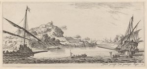 Zwei Galeeren und ihre Beiboote von Stefano della Bella
