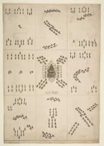 Verschiedene Figuren des Pferdeballetts, 1652 von Stefano della Bella