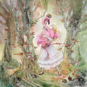 Verzaubertes Wald-Flamingo-Mädchen