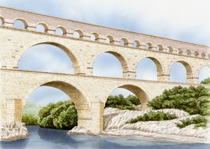 Pont de Gard heute, Frankreich, ca. 1900-2023 von Stephen Conlin