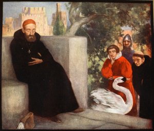 Heiliger Hugh von Lincoln und der Schwan, Illustration aus 