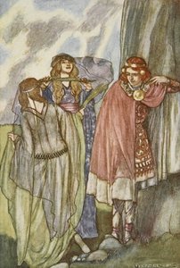Die Feenschwanen-Mädchen, Illustration aus 
