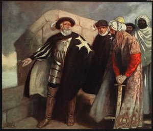 Die Ritter des Weißen Kreuzes in der Festung von Saint Angelo, Illustration aus 