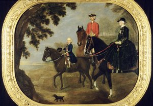Sir George Hampton und Familie, ca. 1738