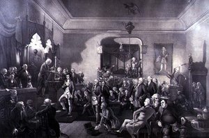 Die Einweihung von Robert Burns (1759-96) als Poet Laureate in der Lodge, Canongate, Edinburgh von Stewart Watson