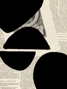 Organische schwarze Formen-Collage