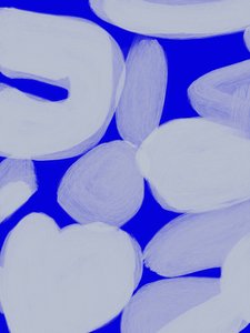 Serene blaue abstrakte Formen von Studio Palette