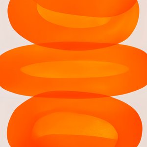 Gestapelte orange Ovale