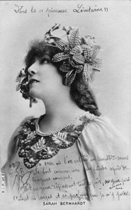 Henriette Rosine Bernard alias Sarah Bernhardt in der Rolle der „Die ferne Prinzessin“, ein Stück von Edmond Rostand (s/w Foto) von Studio Reutlinger