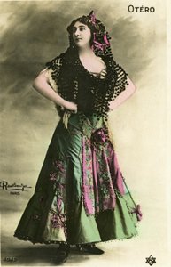 Die schöne Otero, Postkarte Anfang des 20. Jahrhunderts (Foto) von Studio Reutlinger