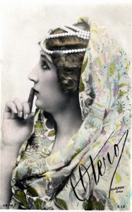 Die schöne Otero, Postkarte Anfang des 20. Jahrhunderts