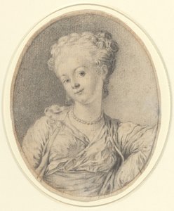 Kopf einer Dame von Style of Gabriel Jacques de Saint Aubin