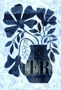 Indigo Blumenvase von Susan Black