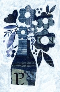 Moderne Blaue Blumen von Susan Black