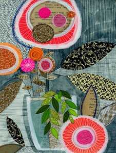 Lebendige botanische Collage