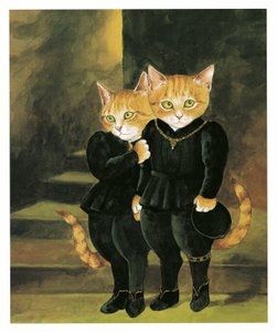 Illustration aus Pre-Raphaelite Cats (veröff. 1999) von Susan Herbert