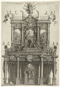 Triumphbogen errichtet in Antwerpen anlässlich der Heiligsprechung von Petrus von Alcantara im Jahr 1669