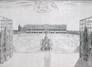 Hampton Court Südfront, um 1830