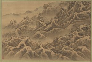 Berge und Schlucht von Suzuki Fuyō