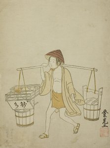 Ein Wasserverkäufer, 1765 von Suzuki Harunobu