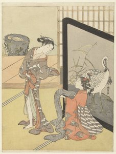 Die Wahl eines Obi von Suzuki Harunobu