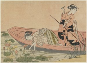 Mitate von Zhou Maoshu, nach 1765 (Farbholzschnitt)