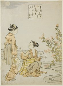 Der Juwelenfluss der Buschklees, aus einer unbetitelten Serie von Sechs Juwelenflüssen von Suzuki Harunobu