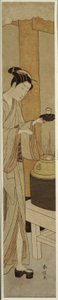Die Kellnerin Osen vom Kagiya Teehaus, ca. 1769-70 von Suzuki Harunobu
