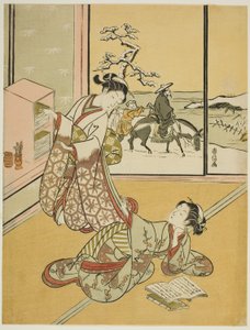 Zwei junge Frauen lesen Bücher von Suzuki Harunobu