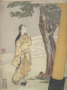Besuch eines Schreins zur Stunde des Ochsen Ushi no toki mairi, 1765 von Suzuki Harunobu