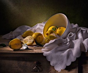 Rustikales Zitronenstillleben von Svetlana L