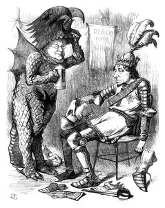 St. Georg und der Drache nach der Aufführung, 1878 von Swain