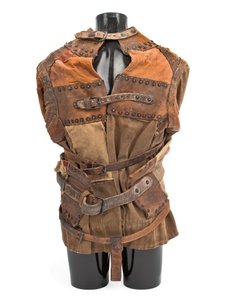 Zwangsjacke im Besitz von Harry Houdini, ca. 1915 (Khakileinwand, Leder & Metallnieten)
