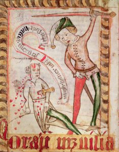 Verbrechen, aus den Nationalen Gesetzbüchern von Magnus Eriksson, um 1450