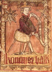 Der König, der Gerechtigkeit walten lässt, aus den Nationalen Gesetzbüchern von Magnus Eriksson (1319-64) ca. 1450 von Swedish School