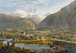 Brig am Rhone, Berner Alpen, Schweiz von Swiss School