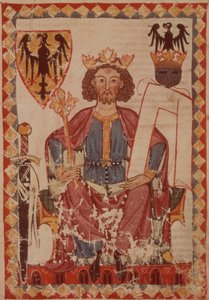 MS. Pal. germ. 848 König Heinrich, Illustration aus dem Manesse Codex, einer Sammlung höfischer Liebeslieder, wahrscheinlich aus Zürich, ca. 1300-20