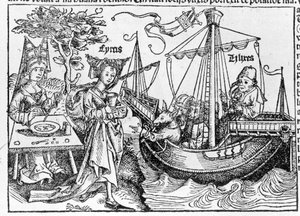 Odysseus und seine Gefährten in Schweine verwandelt von der Zauberin Circe