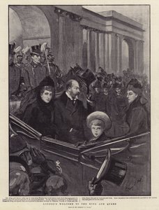 Londons Begrüßung des Königs und der Königin von Sydney Prior Hall