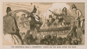Erinnerungen an ein Oxford- und Cambridge-Bootsrennen: Die Gabe des Minnesängers - ein Hähnchenschenkel; Mittagessen am Ufer nach dem Rennen von Sydney Prior Hall