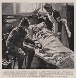 Die Pflege der Verwundeten, Sir William MacCormac besucht das Krankenhaus in Pietermaritzburg von Sydney Prior Hall