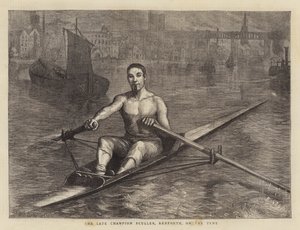 Der verstorbene Meisterruderer Renforth auf dem Tyne