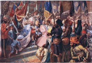 Der Prinz von Wales in Indien, Illustration aus Cassells Geschichte Englands, 1900er Jahre von Sydney Prior Hall