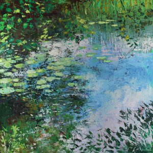 Lilien am Fluss